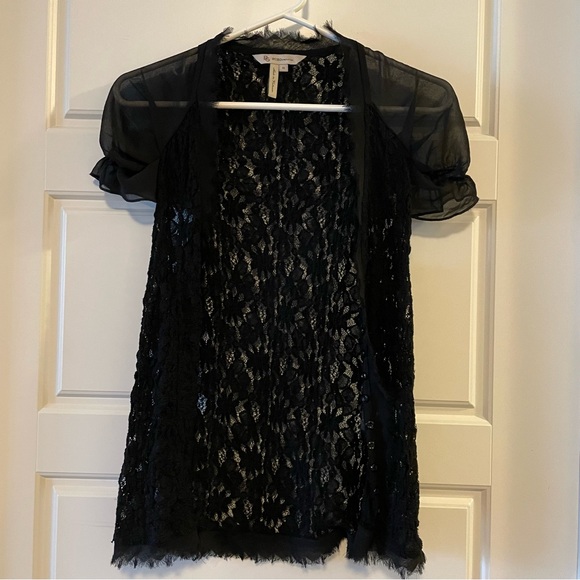 BCBGeneration Black Lace Shirt in XS - Picture 1 of 7